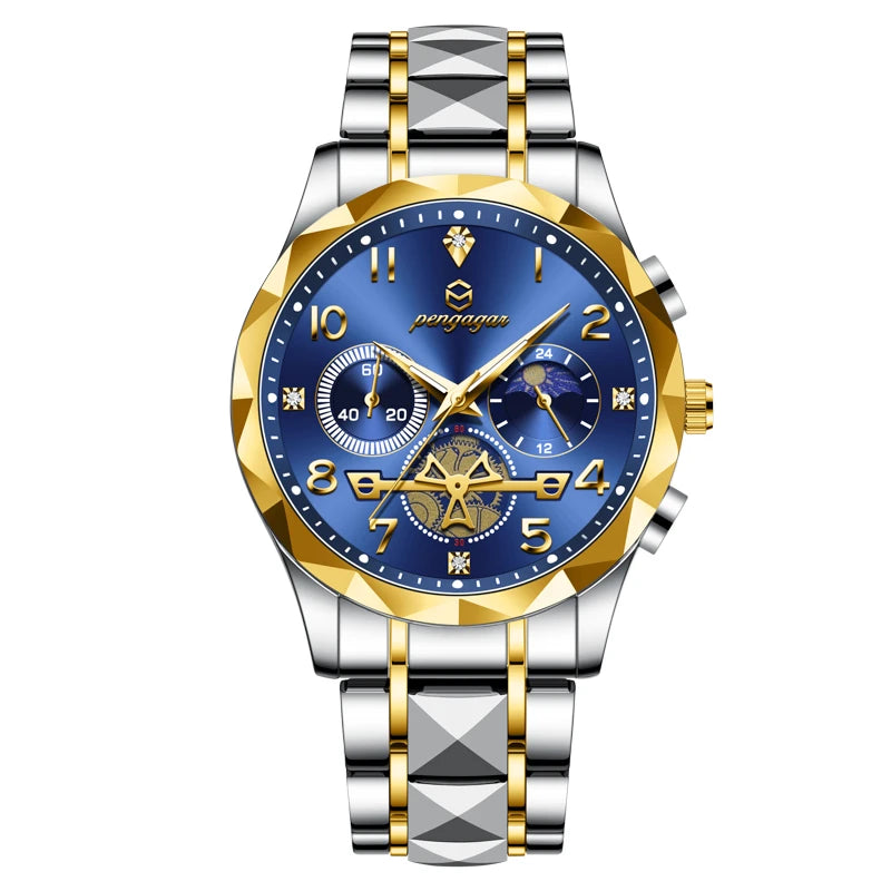 HORASIO RoyalBlue ChronoSteel — 42mm PENGAGAR