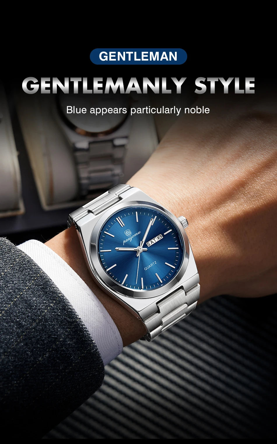 HORASIO Ocean Classic Steel — 40mm PENGAGAR