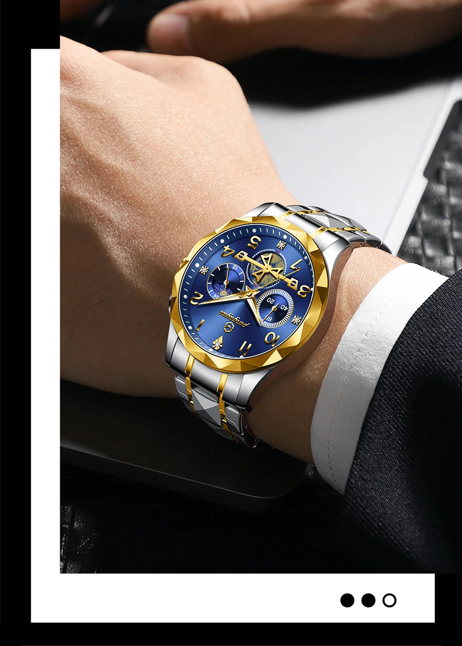 HORASIO RoyalBlue ChronoSteel — 42mm PENGAGAR
